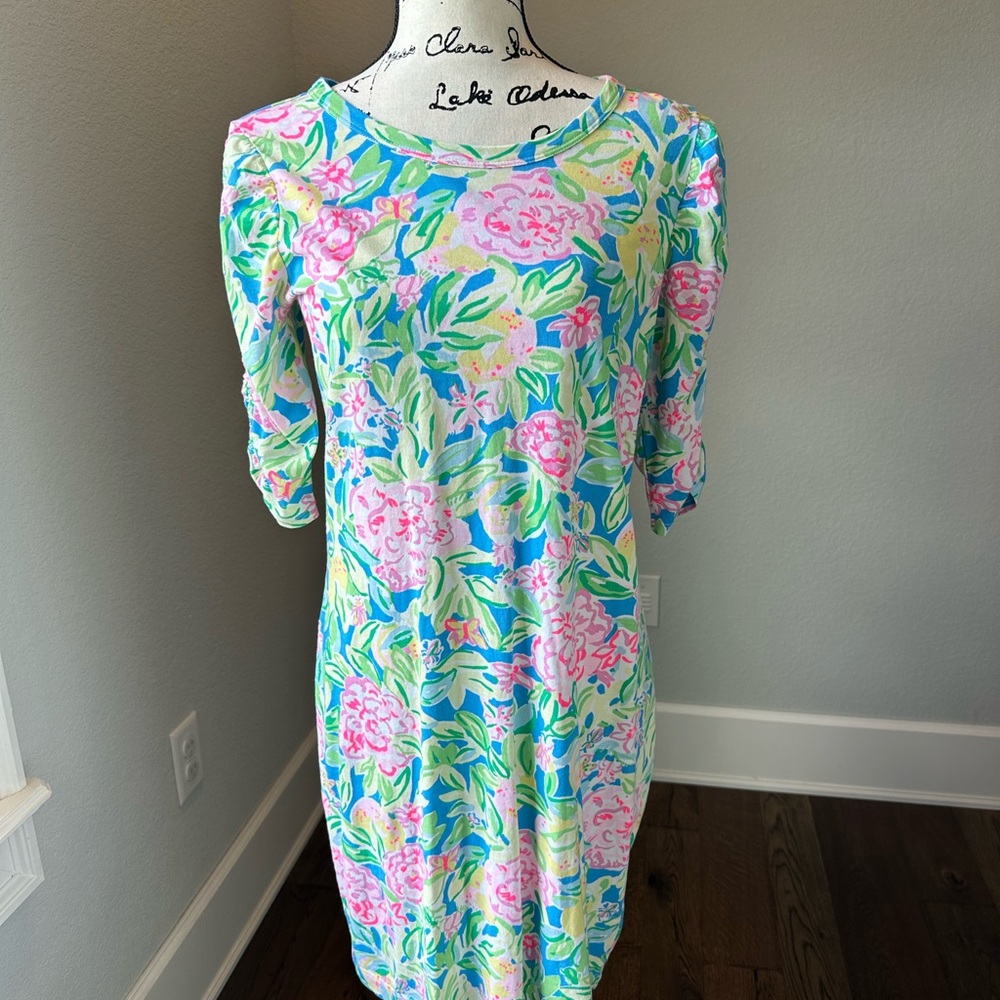 Lilly Pulitzer Floral Mini Dress - Blue, Pink, Green